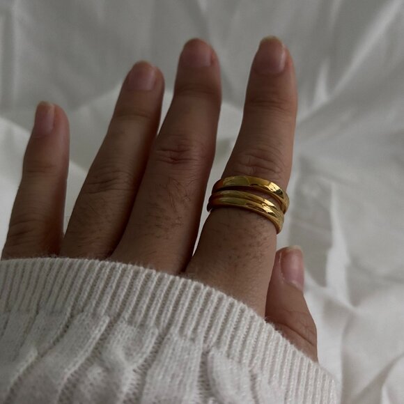 Stainless Steel Gold Rings - Picture 3 of 4